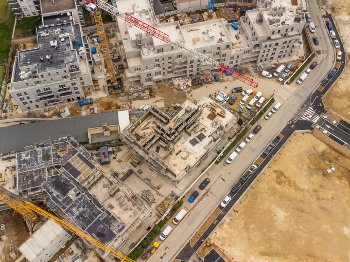 Drone Photography, Construction Site Monitoring, Traditional