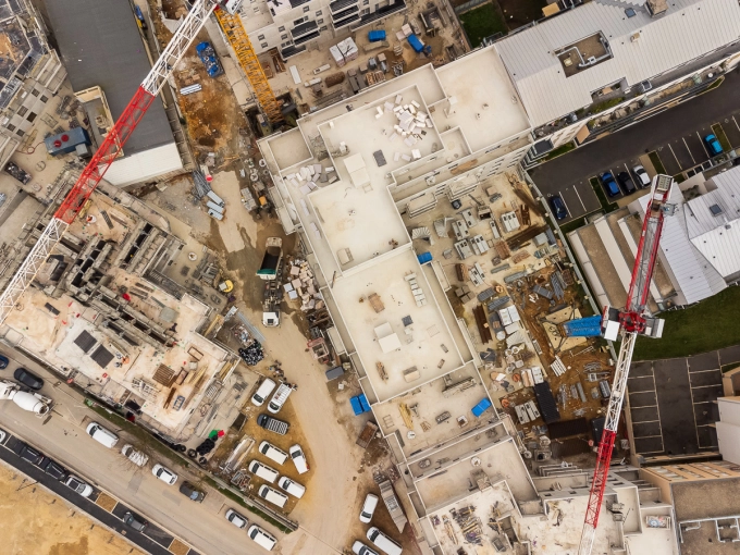 Drone Photography, Construction Site Monitoring, Traditional